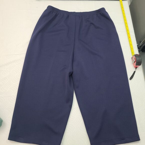 2 X 1 Blair Capri Pants Womens Size 12 Elastic Waist  NWT, Blue/green - Picture 3 of 8